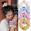 Cute Hair Ties Scrunchies for Women Strawberry Hair Accessories for Girls Cute Hair Bands for Women's Hair Tie Bracelet Scrunchies Pink Yellow White Blue Hair Ties No Damage Ponytail Holders 4Pcs