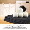 (Upgraded) SnugPad XL Size Wool Dryer Balls Natural Fabric Softener & 100% Organic Premium New Zealand Wool, Reduce Wrinkles & Save Time, Baby Safe & Hypoallergenic, White 6Count