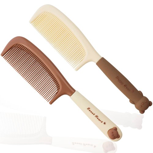 TCOTBE 2 Pack Detangling Comb Women Hair Comb Cute Styling Handle Comb Fine Tooth Hair Dressing Comb Haircut Comb Hair Barber Stylist Comb for Women Wet Hair Dry Hair