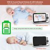 OKAIDI Video Baby Monitor with Camera and Audio, 5" Display Baby Monitor No WiFi, 30H Battery and 1000ft Range Baby Monitor, Remote Pan-Tilt-Zoom Baby Camera, Night Vision, 2-Way Talk, VOX,Temperature