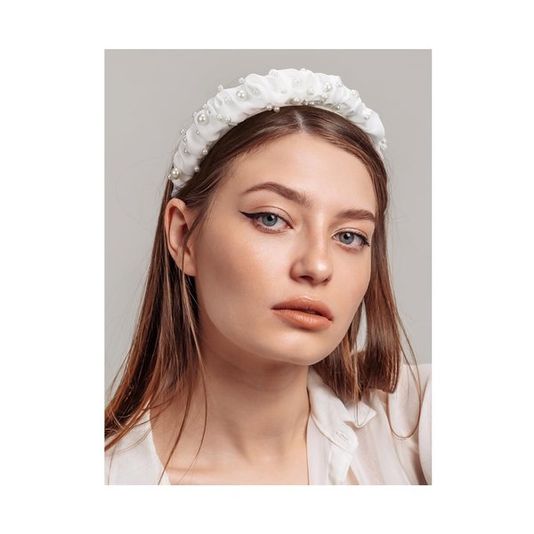 SWEET Pearl bridal Headbands for Women bride headband Wide Wedding Headbands for Women hair accessories white Fashion Headband for Party/prom/birthday/holiday