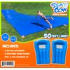 Blue Sea Cow Giant Backyard Waterslide 50 Foot - 2 Inflatable Boogie Boards, Peel-N-Stik Fasteners KIT
