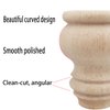 Btibpse 3" Tall Solid Wood Furniture Legs Unfinished Bun Feet for Cabinet Sofa Ottoman TV Stand Loveseat Dresser Set of 4