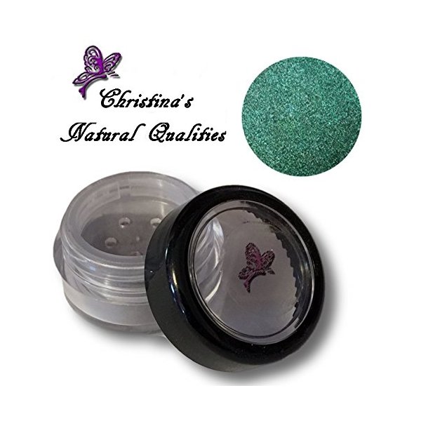 Christmas Color! All Natural Mineral Powder Pearl Green Eye Color (Eyeshadow) - Emerald Green