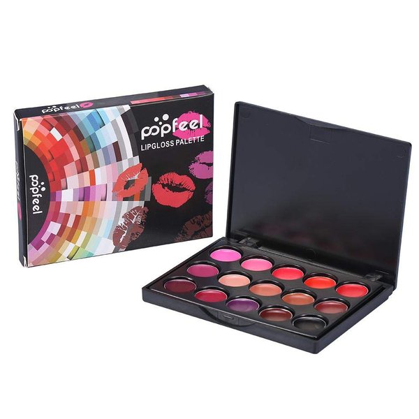 15 Colors Lip Gloss Palette, Makeup Set Makeup Kit Camouflage Lipstick Case Lip Gloss, Ideal For Both Professional For Lipstick And Personal Use