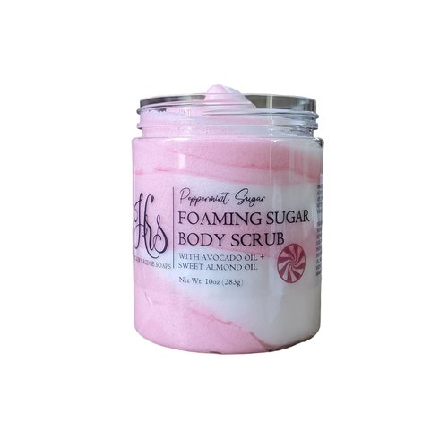 Peppermint Sugar Foaming Sugar Scrub | Body Scrub | Whipped Scrub | Sugar Scrub | Whipped Soap Scrub