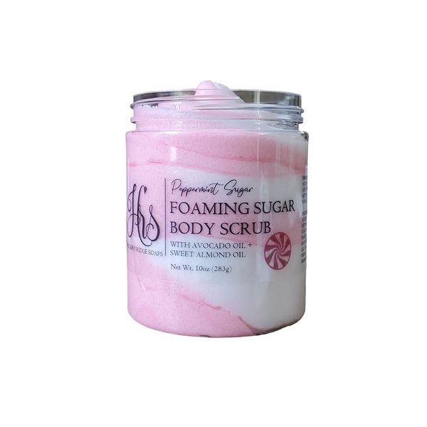 Peppermint Sugar Foaming Sugar Scrub | Body Scrub | Whipped Scrub | Sugar Scrub | Whipped Soap Scrub