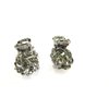 Generic Small tiny dark silver metal hair claw clip with gray crystals (Pattern: 1)