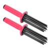 【𝐂𝐡𝐫𝐢𝐬𝐭𝐦𝐚𝐬 𝐆𝐢𝐟𝐭】 Hairstyling Tools 17 Comb Teeth 2pcs Portable Hair Curling Roll Comb Anti‑Slip Professional Round Hair Brush for Home Personal Use Travel Hair Salon