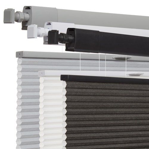 No Drill No Tools Cellular Shades for Windows, Top Down Bottom Up Honeycomb Blinds, Light Filtering Cordless Blinds for Indoor Windows, Easy to Install,Light Filtering-Black,Custom Size