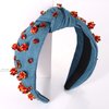 ZITULRY Animal Headband for Women Enamel Birds Giraffe Bee Knotted Headband Jeweled Summer Top Knot Headband Boho Summer Hair Accessories Party Decorations Gifts, Blue