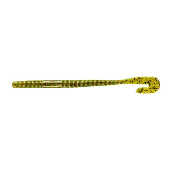 Yum Thump'N Worm Soft P;astic Swim Bait U-Tail Fishing Lure, 10 per Pack, Watermelon/Red Flake