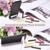 uxcell Cell Phone Kickstand, Horizontal & Vertical Desk Stand, Magnetic Foldable Phone Stand for Most Phones, Phone Cases, Tablets, Metallic Black
