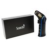 Scorch Torch CNC Machined 6.75" Tall Handheld Aluminum Flame Adjustable Butane Refillable Torch In Gift Box (Black #3)
