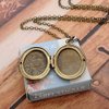 LRESJJIUJ Vintage Engraved Flower Locket Picture Pendant Necklace for Women Girls