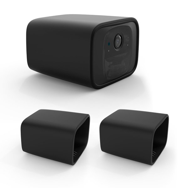 Koroao Silicone Skin Cover Compatible with Eufy SoloCam C210 Camera (Black, 2 Pack)