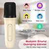 LENRUE Karaoke Machine for Kids with 2 Wireless Microphone, 4 Magic Voices, Karaoke for Girls Boys, Best Birthday Gifts for Kids 4, 5, 6, 7, 8, 9, 10, 11, 12+ (Beige 2 Mic)