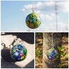 QFkris 4" Hand-Blown Glass Friendship Balls for Hanging Gardens Window Outdoor Gazing Ball Witch Balls Glass Ornament