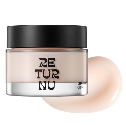 RETURNU Deep comfort Cream Moisturizing Skin barrier Hydration Sensitive Skin Birch tree water panthenol Ceramide face cream moisturizer for women vegan unscented