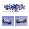 GeoGeoDIY 4 PCS Hair Barrettes for Women Ladies, Flower Crystal Rhinestones Barrettes Pearl Spring Hair Clip Accessories Women Fashion Ponytail Holders Barrettes