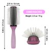 VESS Blow and Styling Hair Brush, Wide 9 Row Round Type- Light weight -Made in Japan-C-150 (Flash Pink)