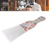 Professional Stainless Steel Hair Pick Comb for Afro Hair Styling - Hair Comb for Women and Men (Waist flower K2)