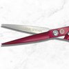 Saki Red Hair Cutting Scissors - 6" Inch Red Hair Shears - Red Titanium Finish - Professional Use - 440C Japanese Steel