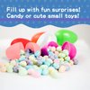 AOMINGGE Plastic Easter Eggs Surprise Toys Colorful Eggs, Crafts Basket Stuffers for Party Hunt Games (12)