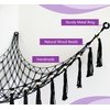 Diocos Exercise Ball Holder Yoga Ball Rack Corner Hanging Storage Net or Hammock Macrame for Fitness Ball,Balance Ball,Pregnancy Stability Ball Organizer for Yoga Studio and Gym