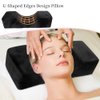 Beauty Salon Eyelash Extension Neck Pillow - Comfortable Velvet Beauty Memory Foam Pillow,Eyelash Pillow Grafted Eyelash Curve Pillow with Makeup Pocket to Protect Neck(Black)