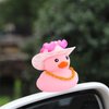 wonuu Pink Rubber Duck with Heart-Shaped Sunglasses Car Ducks Small Duckies with Cowboy Hat, Dot-Pink Dot