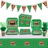 Football Party Supplies Football Touchdown Game Day Accessory Including Plates, Cups, Napkins, Tableware, Tablecloth, Banner, Serves 20