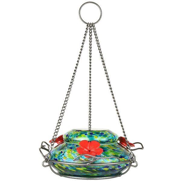Nature's Way Bird Products GHF7 Hand Blown Illuminated Top Fill Hummingbird Feeder