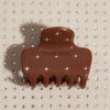 Kitsch Recycled Plastic Rhinestone Medium Puffy Claw Clip 1pc- Camel