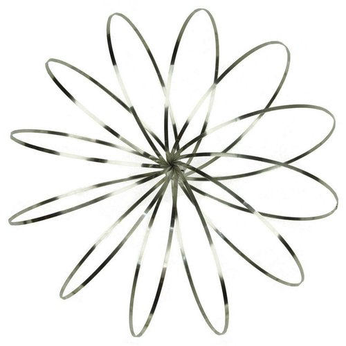 Original GeoFlux 2-Pack of Mesmerizing 3-D Kinetic Sculpture & Interactive Spring Toys, Silver Metallic