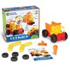 Learning Resources 1-2-3 Build It! Construction Crew Toy, Bulldozer, Digger, Dump Truck, STEM, Imaginative Play, 16 Pieces, Ages 2+