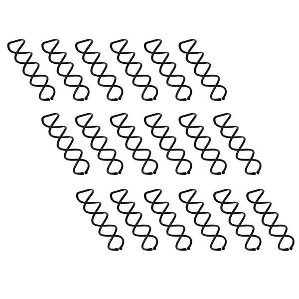 30pcs Spiral Bobby Hair Pins, Non-Scratch Round Tips Twist Screw Hair Pins Middle (Black)