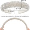 AHONEY Rhinestone Headband for Women Girls, Hair Bling Crystal Glitter Sparkly Diamond Padded Headband Fancy Jeweled Headpiece Holiday Hair Accessories Birthday Gifts (White)