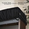 Explore Land Stretchy 88 Keys Piano Keyboard Dust Cover with Music Stand Opening for Digital Electronic Piano (88, Black)