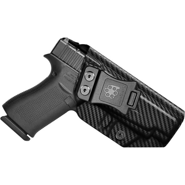 Amberide IWB & OWB KYDEX Holster Fit: Glock 48 & Glock 48 MOS Pistol, Inside Waistband Concealed Carry, Adjustable Cant & 'Posi-Click' Retention, USA Made by Amberide