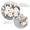 Latious Wedding Bridal Hair Clip Silver Flower Bride Hair Barrette Rhinestones Hair Clips Pearl Hair Piece Bridesmaids Hair Accessories for Women and Girls
