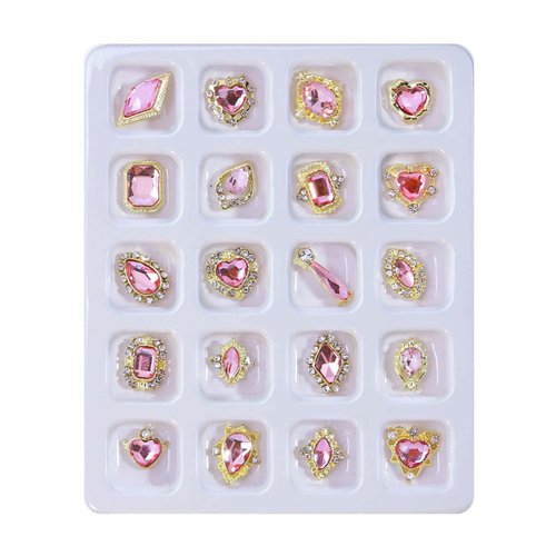 40PCS Luxury Nail Art Rhinestones Kit for Acrylic Nails，Alloy Nail Charms Nail Decorations，Nail Accessories Nail Jewels for Nail Art Supplies Manicure Making Craft DIY