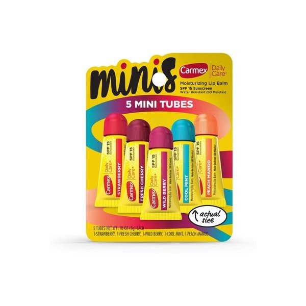 Carmex Daily Care Assorted Mini Tubes - 0.18 oz, 5 ct