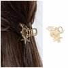 Vacaonio Minimalist Gold Small Hair Claw Clamp Non Slip Hairclips Jaw Starfish Shell Hairclip Barrette Medium Thick Hair Claw Metal Gold Holder Hair Clips Decorative Hair Accessories for Women
