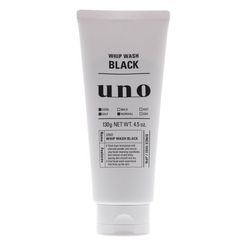 UNO WHIP WASH Black Facial Cleanser For Men 4.5 oz