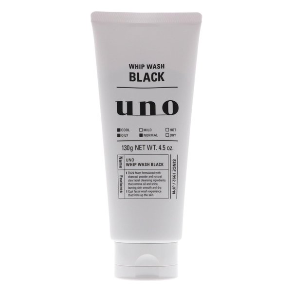 UNO WHIP WASH Black Facial Cleanser For Men 4.5 oz