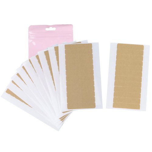 MAXITA 120 Pieces Hair Extension Tape Adhesive No-Residue Replacement Tape for Hair Extensions Double Sided Extension Tape Tabs Human Hair Tape 1.6 * 0.3inch per Piece