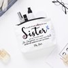 Fokongna Funny Sister Gifts from Sisters, Brother, Sister Birthday Gifts, Gift for Sister Soul Sister Gifts Big Little Girl Makeup Bag-Fire for You Sister