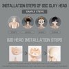 YMY23 25 Male Doll Body Compatible with Ob22 OB24 GSC BJD Doll Head DIY Drawing Mannequin Action Figure Models(Normal White-8.66 in)