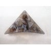 Generic Medium blue or taupe marbled triangle acrylic and metal hair claw clip (Primary color: Taupe)